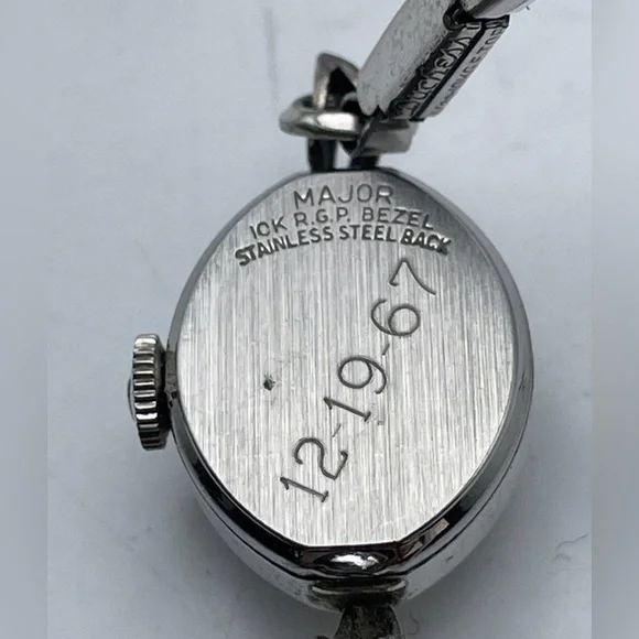 10K White Gold Rolled-Vintage Rare 1967-Tradition Women’s Watch  17 Jewels - Picture 2 of 5